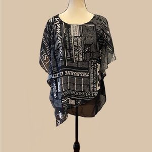 Black & White Blouse - Size Small